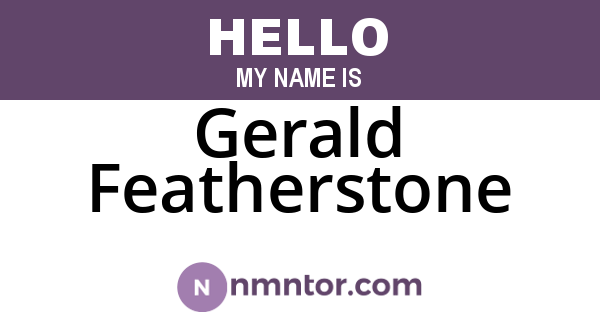 Gerald Featherstone
