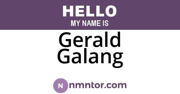 Gerald Galang