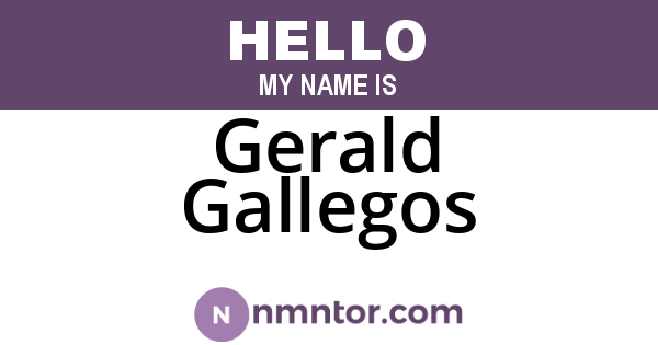 Gerald Gallegos