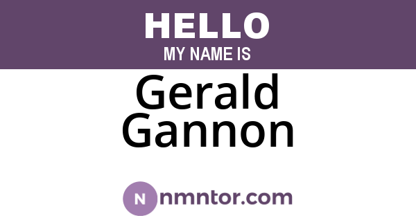 Gerald Gannon
