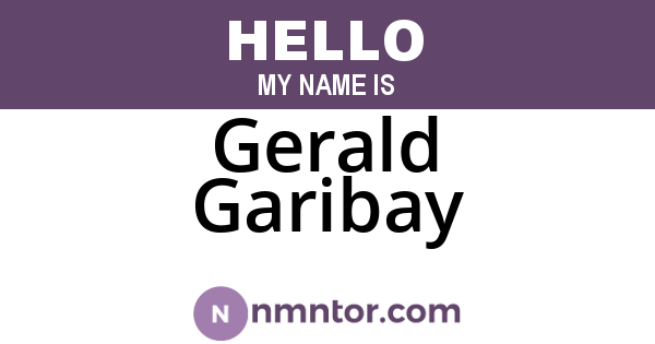 Gerald Garibay