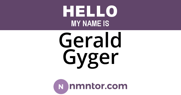 Gerald Gyger
