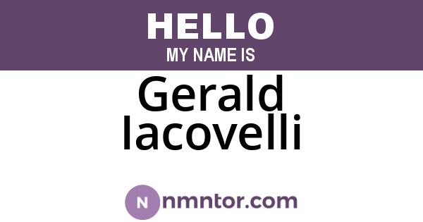 Gerald Iacovelli