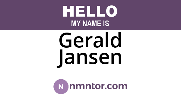 Gerald Jansen