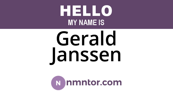 Gerald Janssen