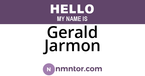 Gerald Jarmon