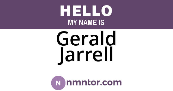 Gerald Jarrell
