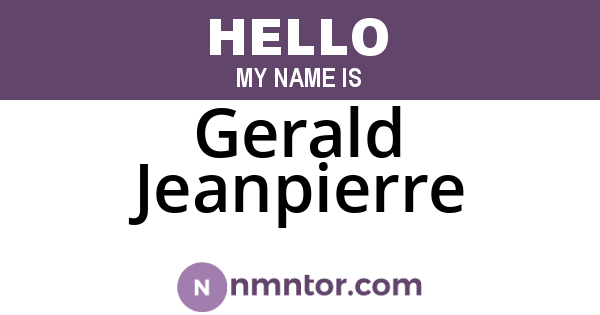 Gerald Jeanpierre