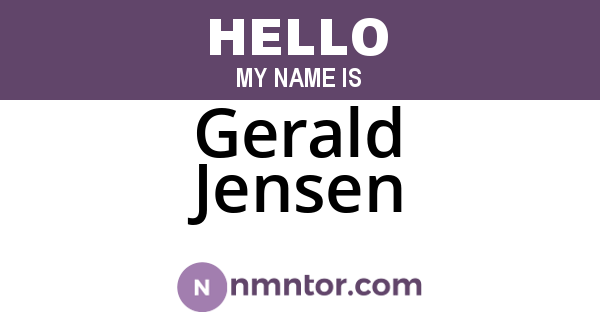Gerald Jensen