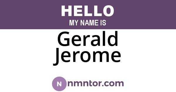 Gerald Jerome