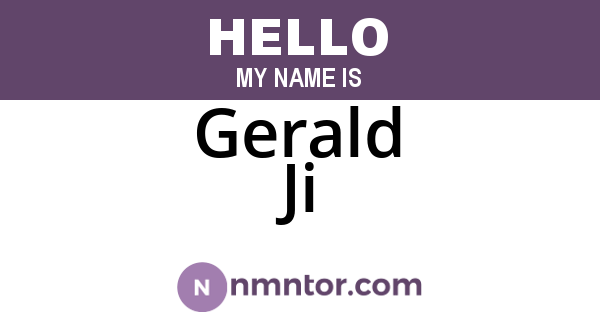 Gerald Ji