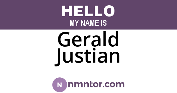 Gerald Justian