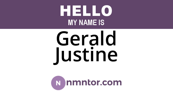 Gerald Justine