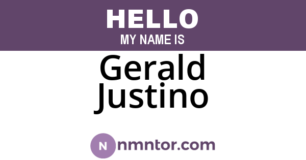 Gerald Justino
