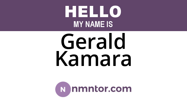 Gerald Kamara