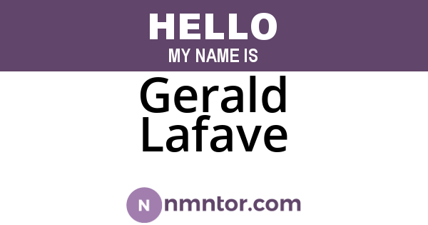 Gerald Lafave