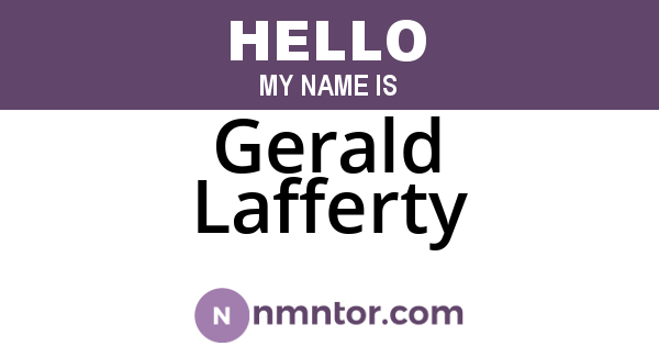 Gerald Lafferty
