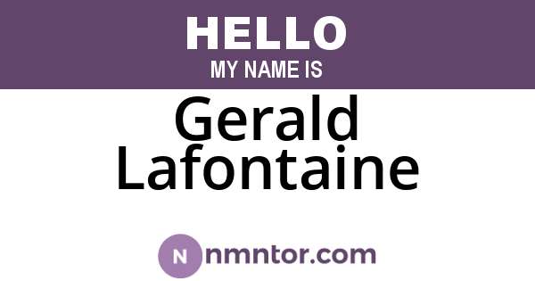 Gerald Lafontaine
