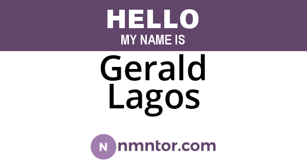 Gerald Lagos