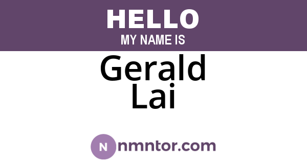 Gerald Lai