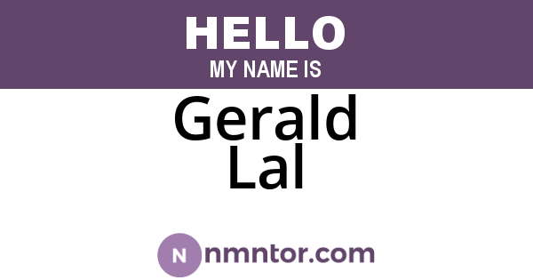 Gerald Lal