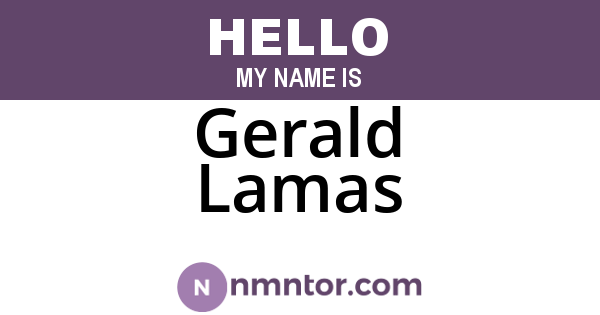 Gerald Lamas