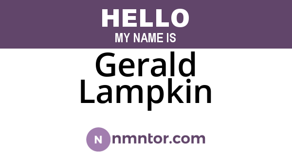 Gerald Lampkin