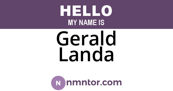 Gerald Landa