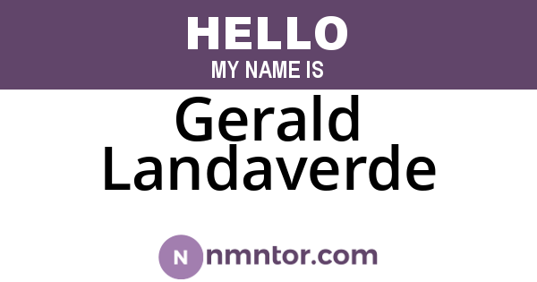 Gerald Landaverde