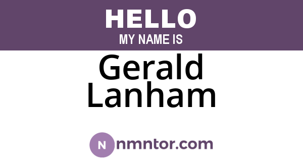 Gerald Lanham