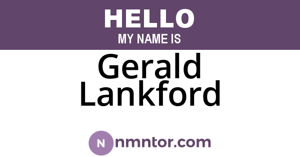 Gerald Lankford