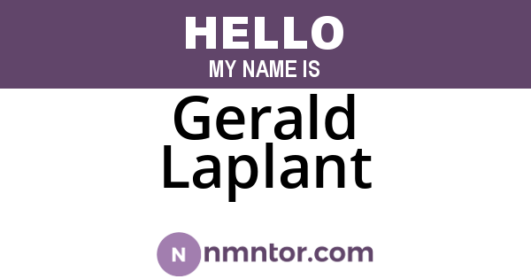Gerald Laplant