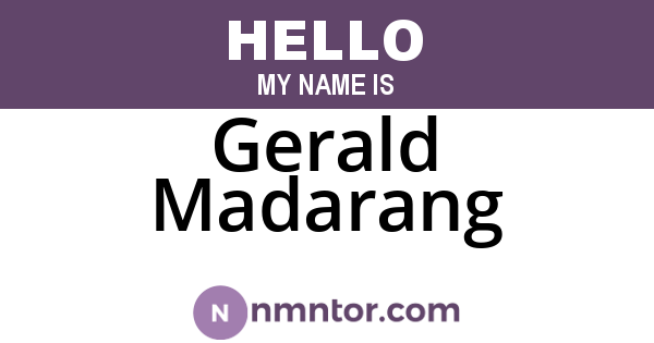 Gerald Madarang