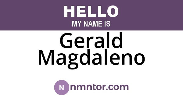 Gerald Magdaleno
