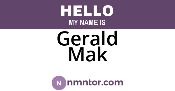 Gerald Mak