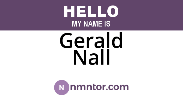 Gerald Nall