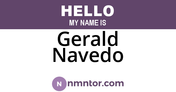 Gerald Navedo