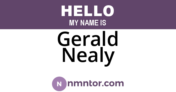 Gerald Nealy