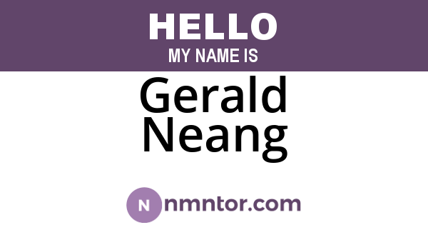 Gerald Neang