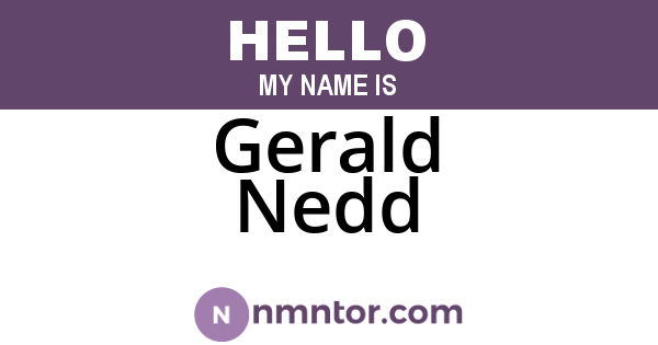 Gerald Nedd