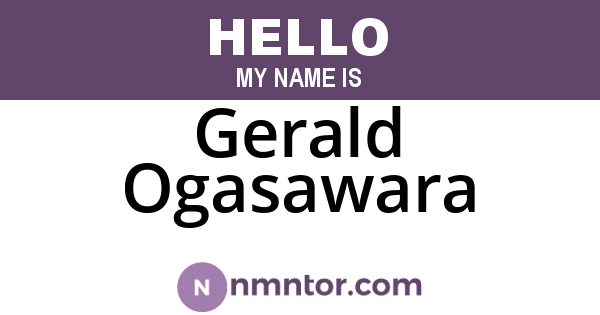 Gerald Ogasawara