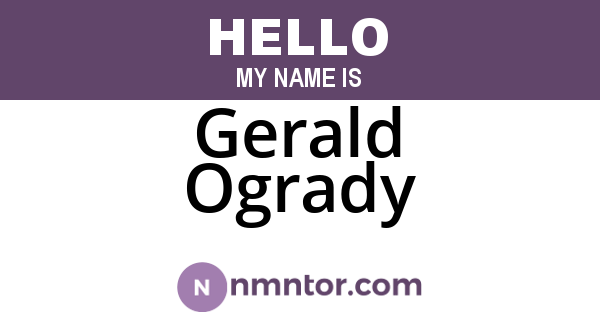 Gerald Ogrady