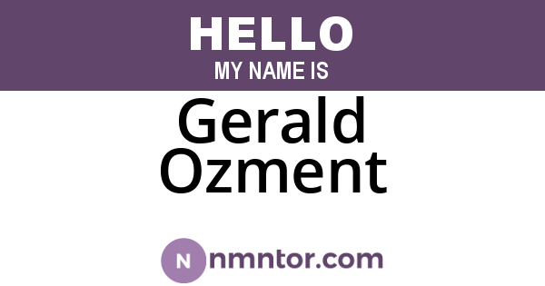 Gerald Ozment