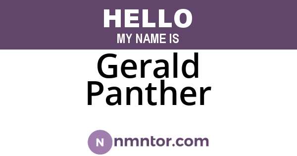 Gerald Panther