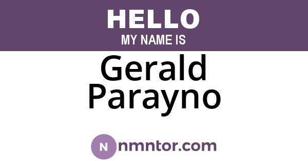 Gerald Parayno