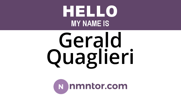 Gerald Quaglieri