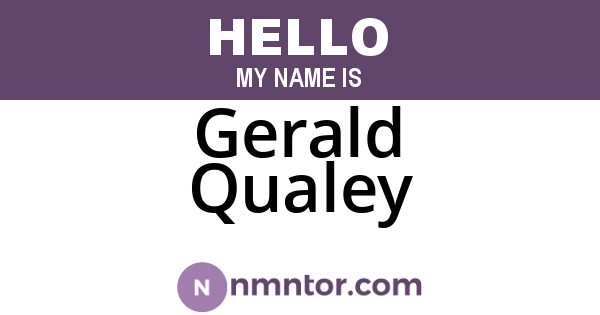 Gerald Qualey