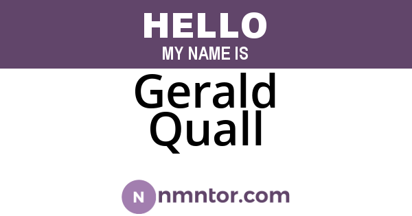 Gerald Quall