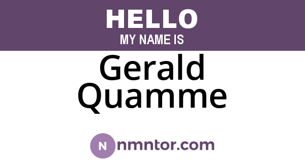 Gerald Quamme