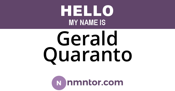 Gerald Quaranto